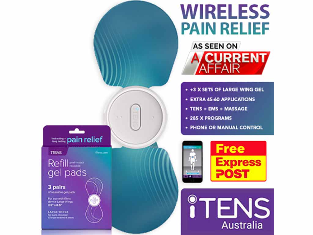 Rechargeable TENS machine with wireless electrodes