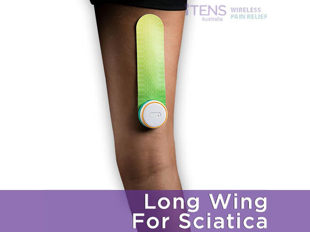 Using iTENS long wing for sciatica pain in the leg