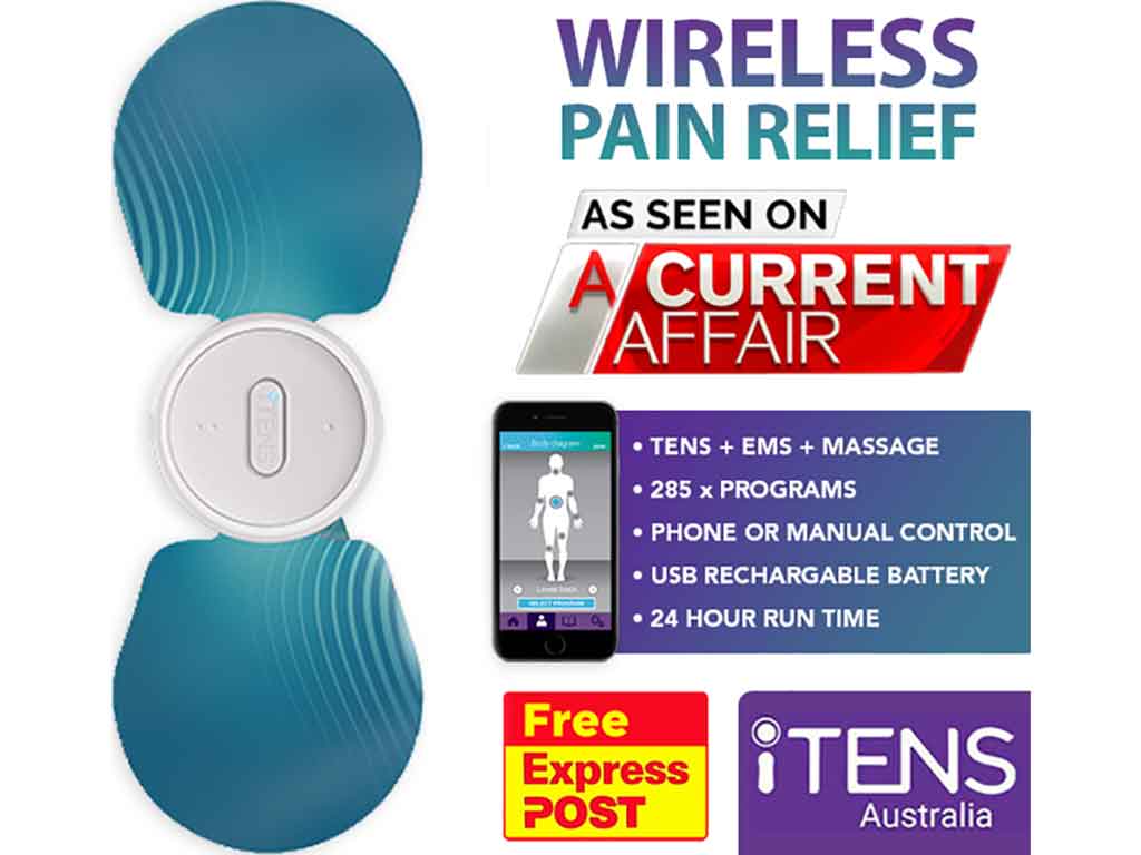 Wireless TENS machine with smartphone connectivity