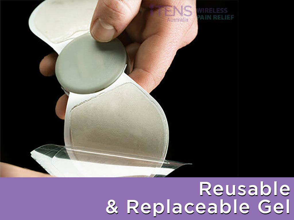 A person removing the protective backing of the pad as it is reusable and replaceable